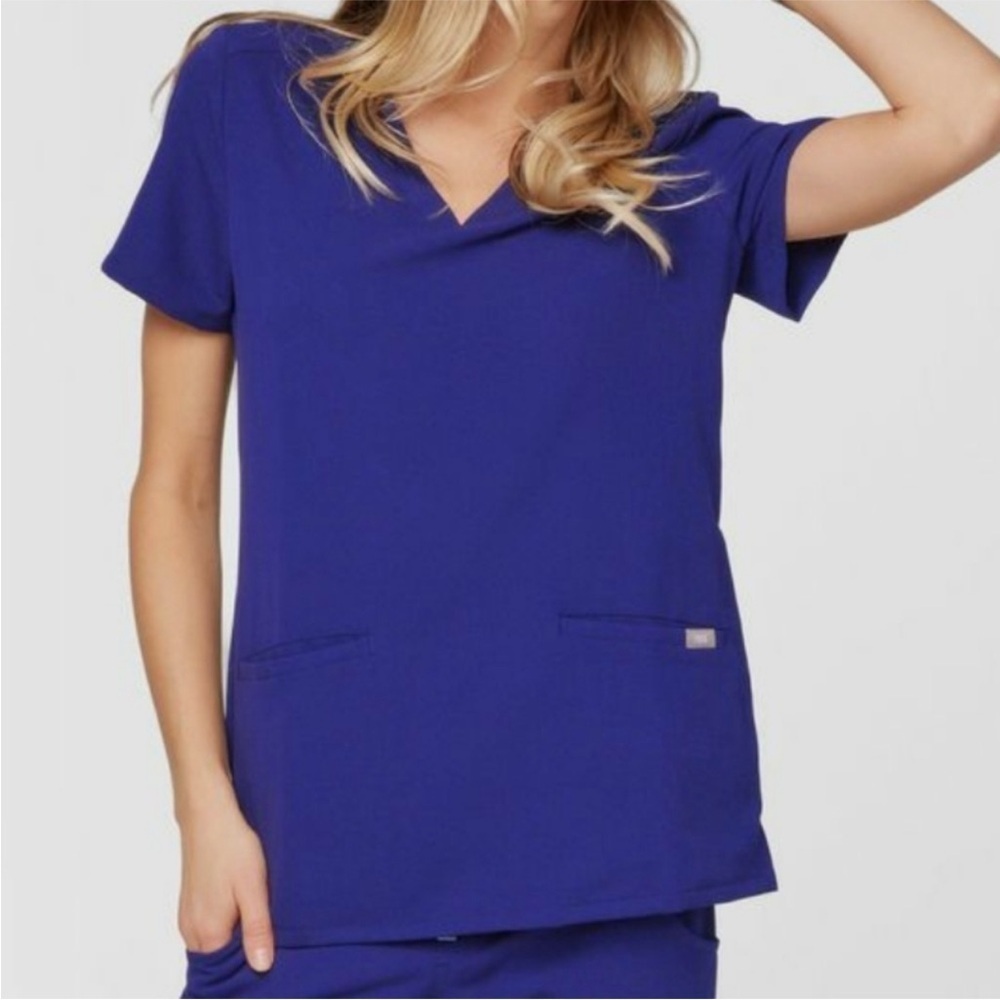 FIGS Limited Edition Deep Royal Blue Casma Scrub Top